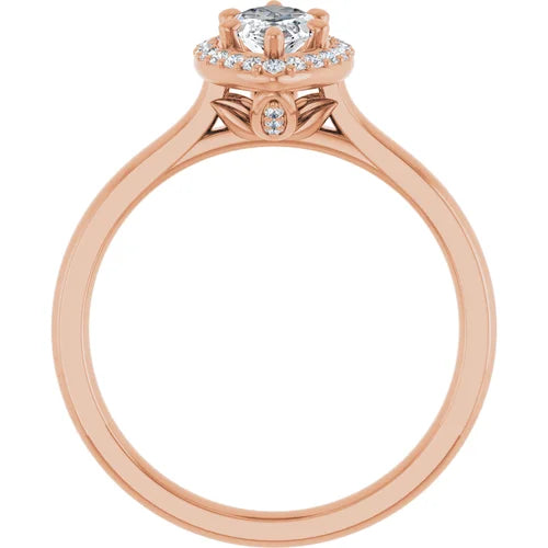 Certified 14K Rose Gold 0.71 Ct LG E Color VS1 Quality Marquise Engagement Ring