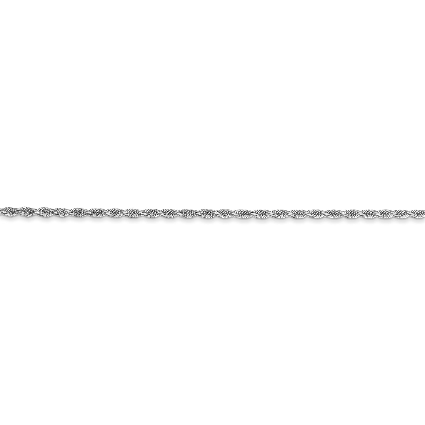 14k White Gold 2.25mm D/C Rope with Lobster Clasp Chain