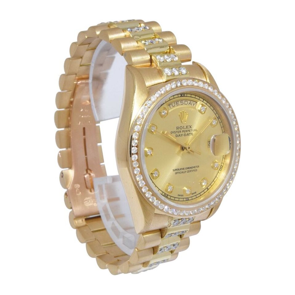 Rolex Day-Date President 18k Yellow Gold Diamond Dial (Preowned)