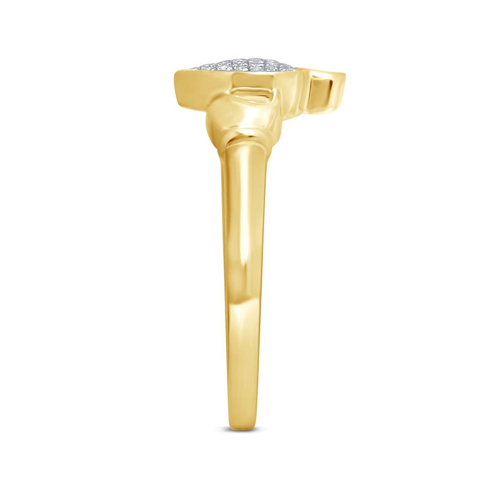 10KT Yellow Gold 0.10 Carat Heart Ring-0229482-YG