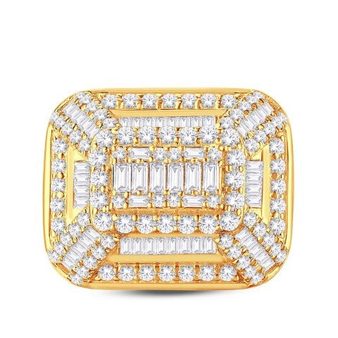 10KT All Yellow Gold 2.15 Carat Classic Mens Ring-0325410-ALY