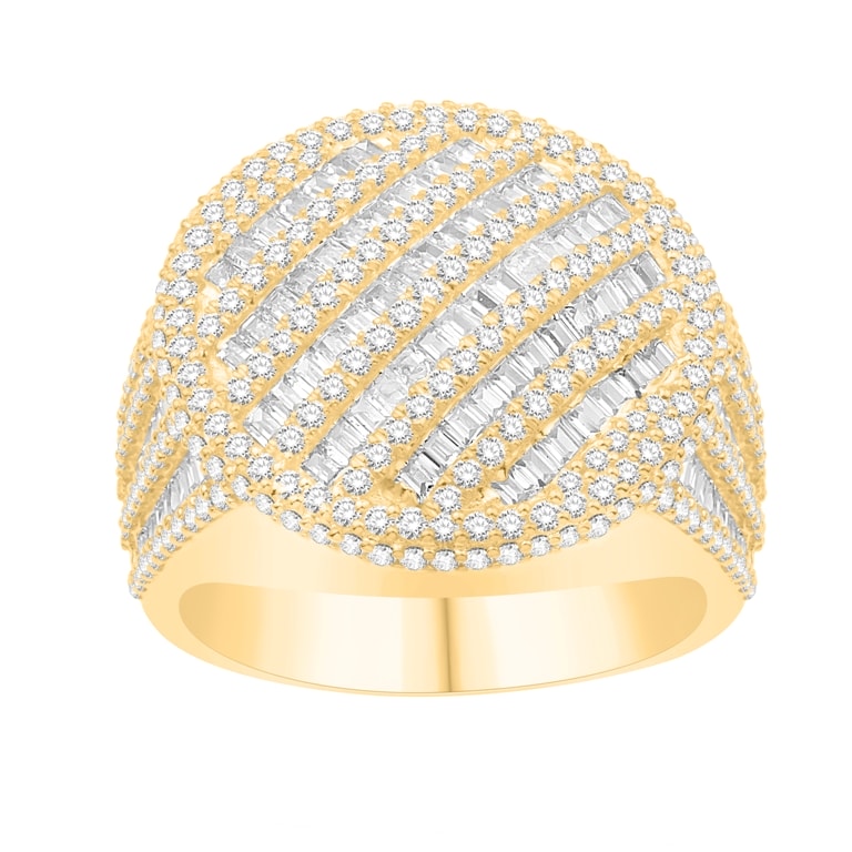 10KT Yellow Gold 2.76 Carat Round Shape Classic Mens Ring-0332081-YG