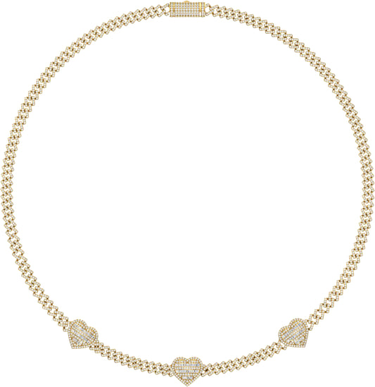 10KT Yellow Gold 6.91 Carat Heart Necklace-1430009-YG