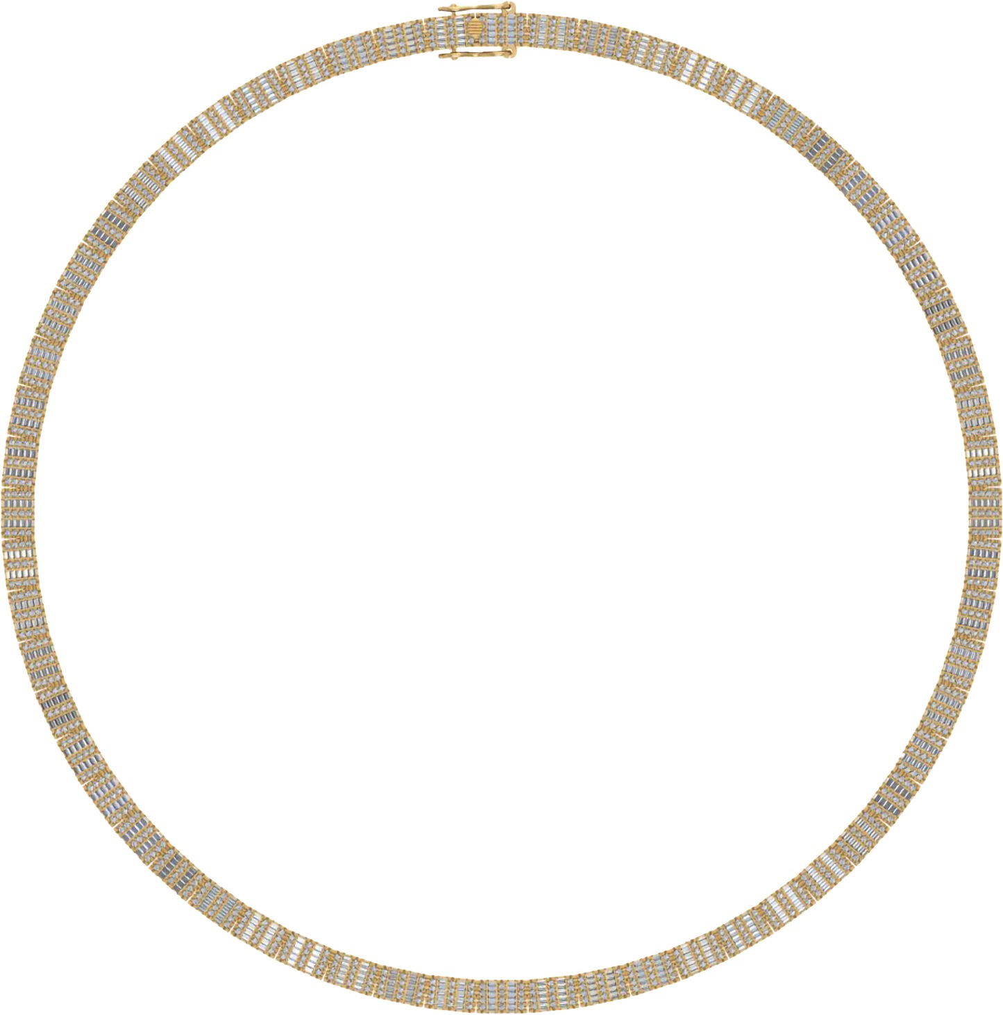 10KT Yellow Gold 11.93 Carat Baguette Necklace-1430011-YG