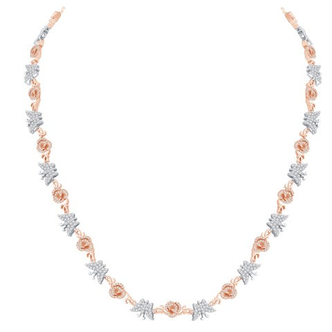 10KT Two-Tone (White and Rose) Gold 4.70 Carat Butterfly Chain-1432071-WR