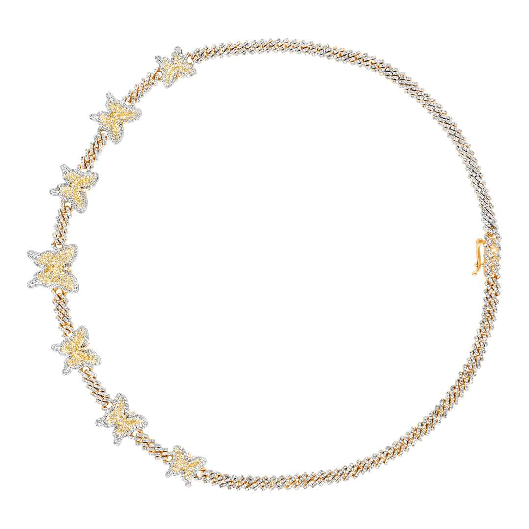 10KT Yellow Gold 3.92 Carat Butterfly Necklace-1460002-YG