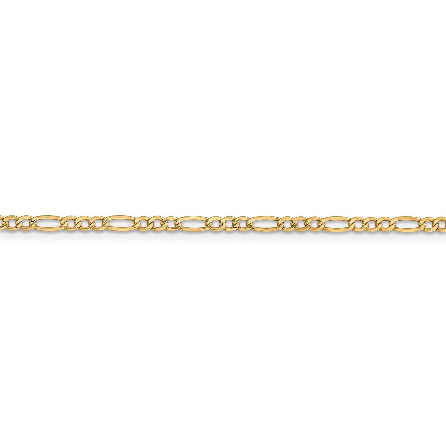 2.5mm Semi-Solid Figaro Chain