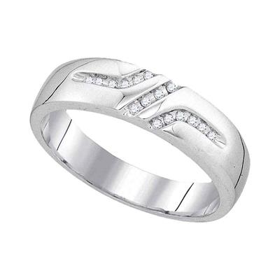 10K WHITE GOLD ROUND DIAMOND SOLITAIRE MATCHING WEDDING RING SET 1/3 CTTW