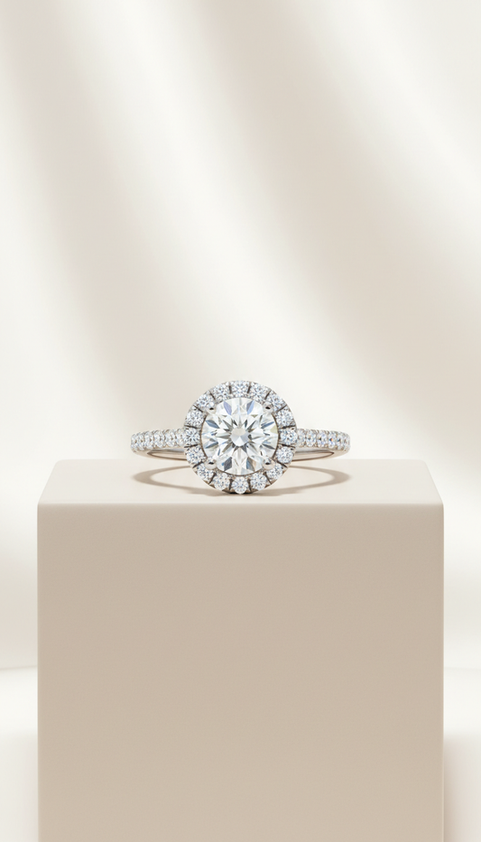 Diamond Halo Engagement Ring