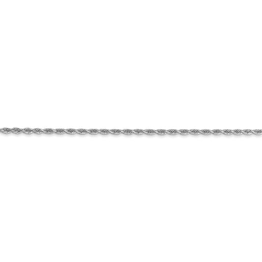 10k White Gold 1.5mm D/C Rope with Lobster Clasp Chain