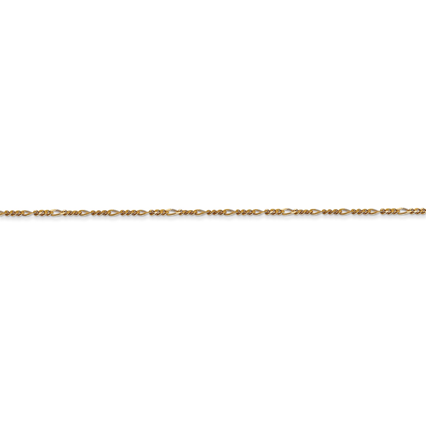 14k Yellow Gold 4.75mm Flat Figaro with Lobster Clasp Chain