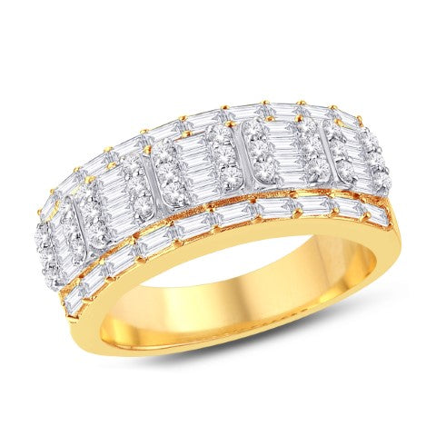 14K Yellow Gold 1.50 Carat Fashion Mens Ring-0326089-YG