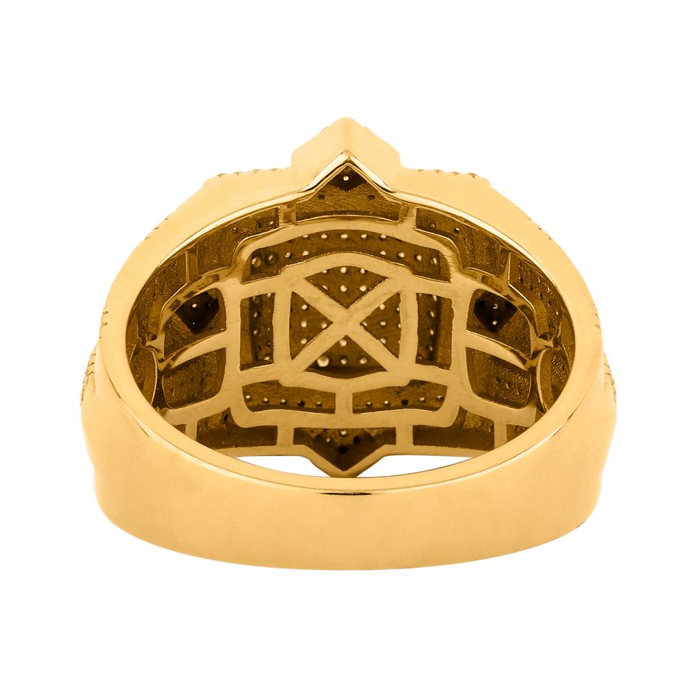 10KT Yellow Gold 0.90 Carat Fashion Mens Ring-0329220-YG