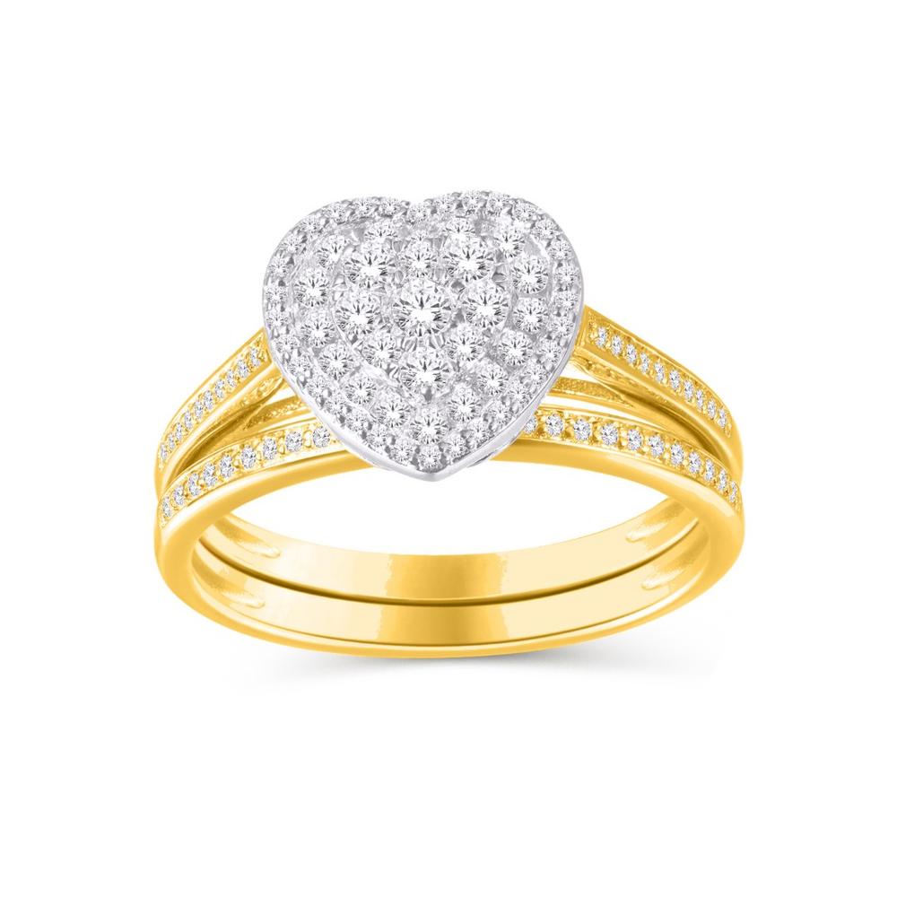 10KT Yellow Gold 0.45 Carat Heart Bridal-0525546-YG