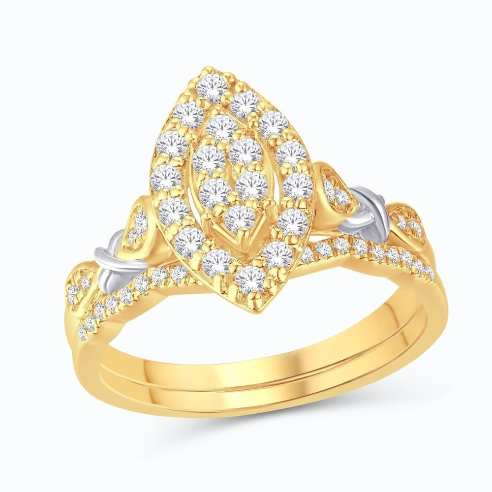 10KT Yellow Gold 0.50 Carat Marquise Bridal Ring-0525871-YG