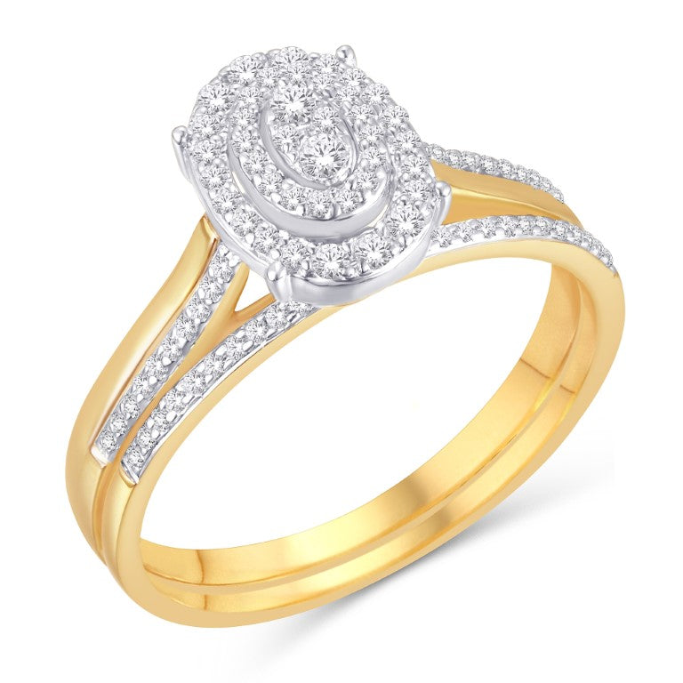 10KT Yellow Gold 0.25 Carat Oval Bridal Ring-0526137-YG
