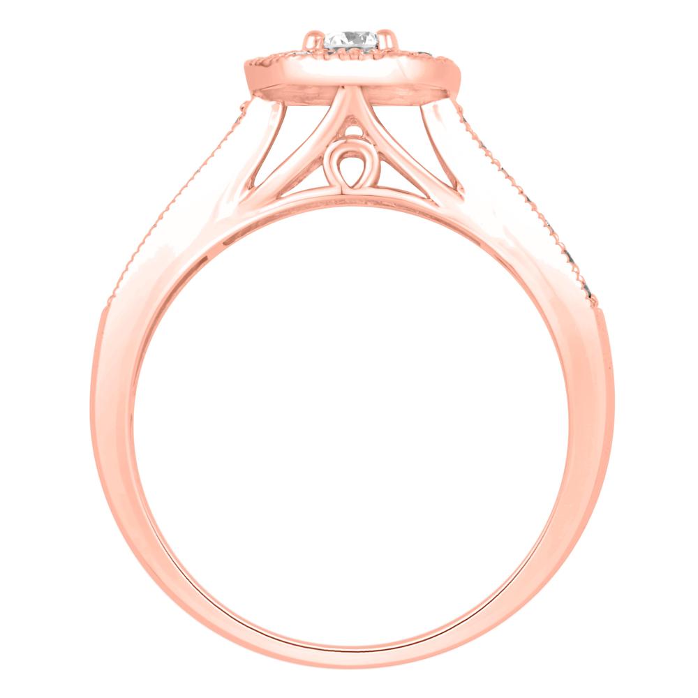 14K All Rose Gold 0.53 Carat Uno-Bridal Ring-0532873-ALR
