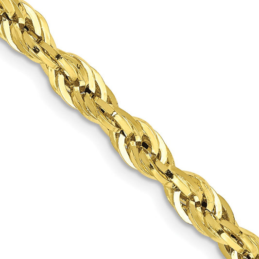 10k 4.25mm Semi-Solid Rope Chain