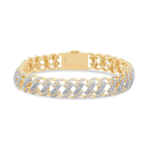 10KT Yellow Gold 10.00 Carat Cuban Link Mens Bracelet-1129038-YG