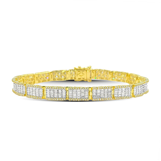 10KT Yellow Gold 4.00 Carat Fancy Statement Mens Bracelet-1130000-YG