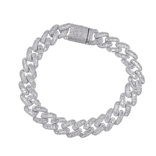 10KT Two-Tone (Rose and White) Gold 5.43 Carat Miami Cuban Link Mens Bracelet-1130003-RW