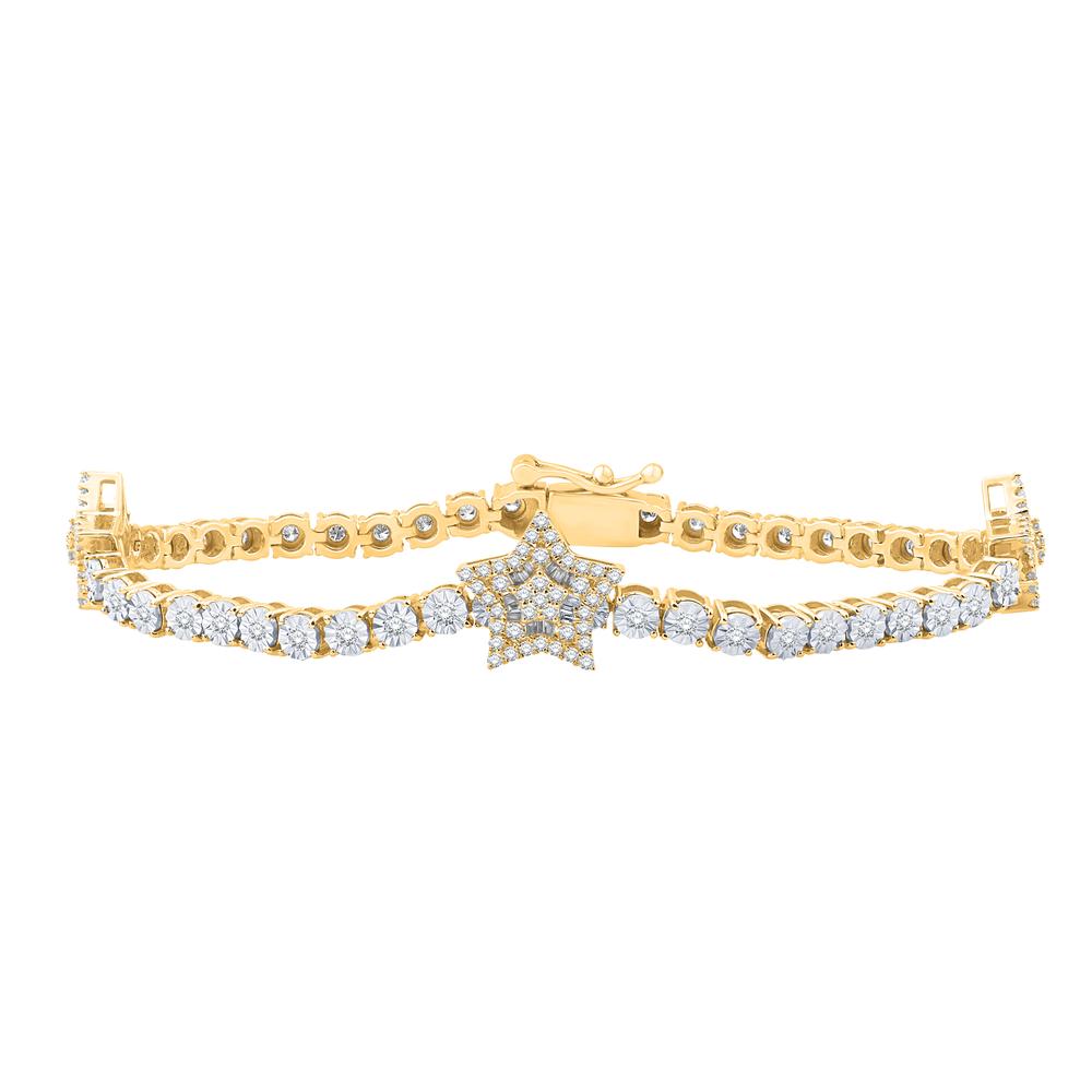 10KT Two-Tone (Yellow and White) Gold 1.15 Carat Star Ladies Bracelet-1232058-WY