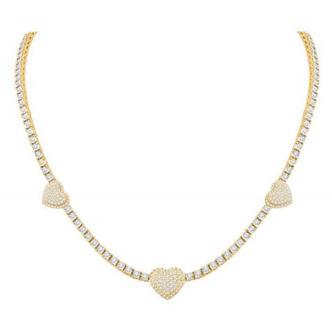 10KT Yellow Gold 3.02 Carat Heart Necklace-1432081-YG
