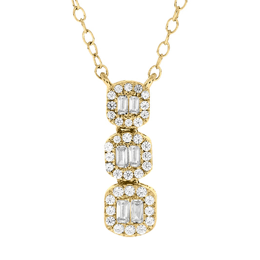 10KT Yellow Gold 0.20 Carat Fashion Necklace-1442005-YG