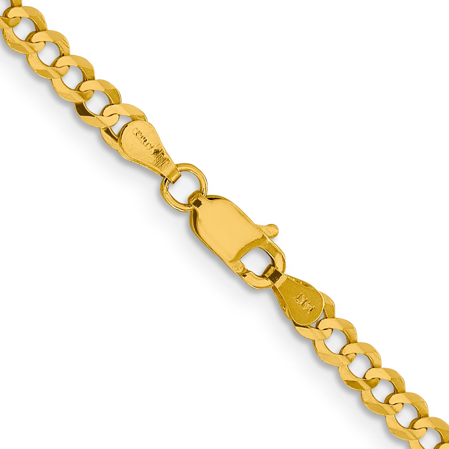 14k 3.7mm Lightweight Flat Cuban Chain