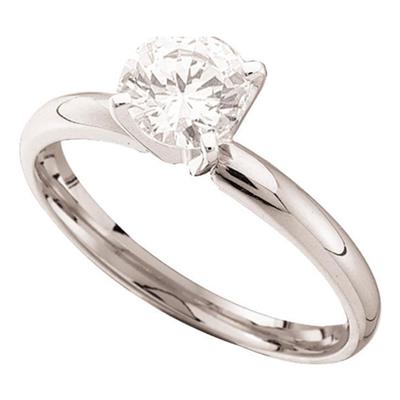 14K GOLD ROUND DIAMOND SOLITAIRE EXCELLENT BRIDAL RING 1/4 CTTW (CERTIFIED)