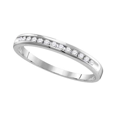 14K YELLOW GOLD ROUND DIAMOND WEDDING BAND 1/6 CTTW